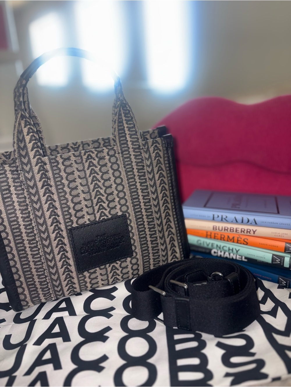 Small Marc Jacobs Monogram Crossbody Canvas Tote - Picture 2 of 9